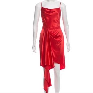 Fleur du MAl red satin party dress